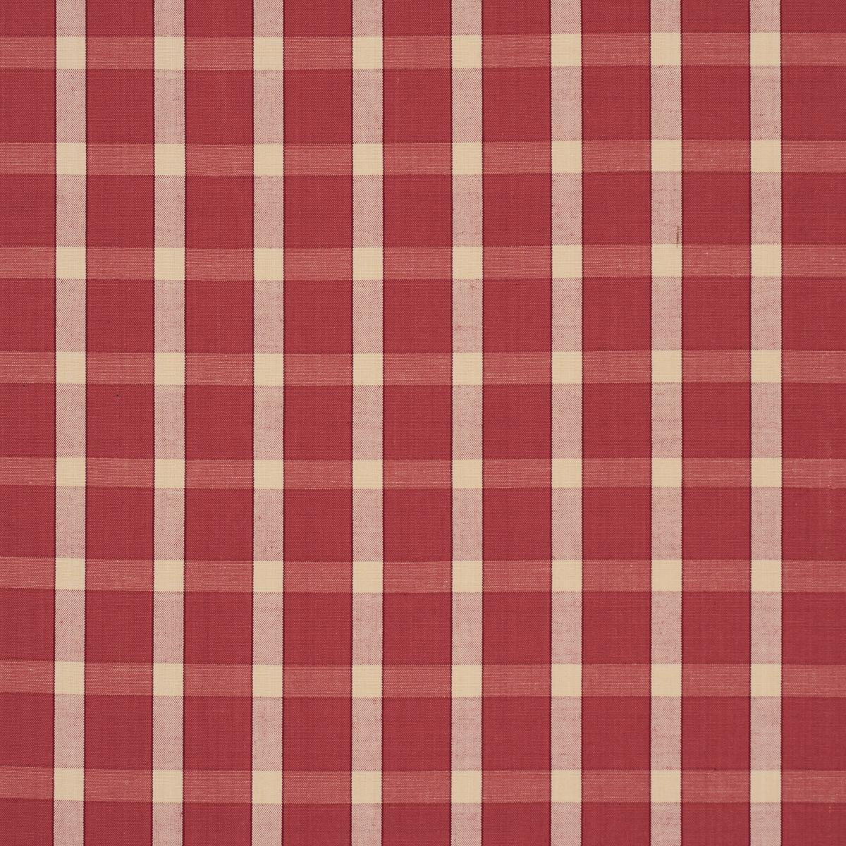 Schumacher Portsmith Check Berry Fabric