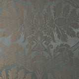 Schumacher Luciano Silk Damask Azurro Fabric