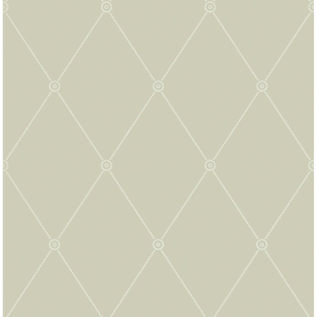 Cole & Son LARGE GEORGIAN ROPE TRELLIS OLIVE Wallpaper