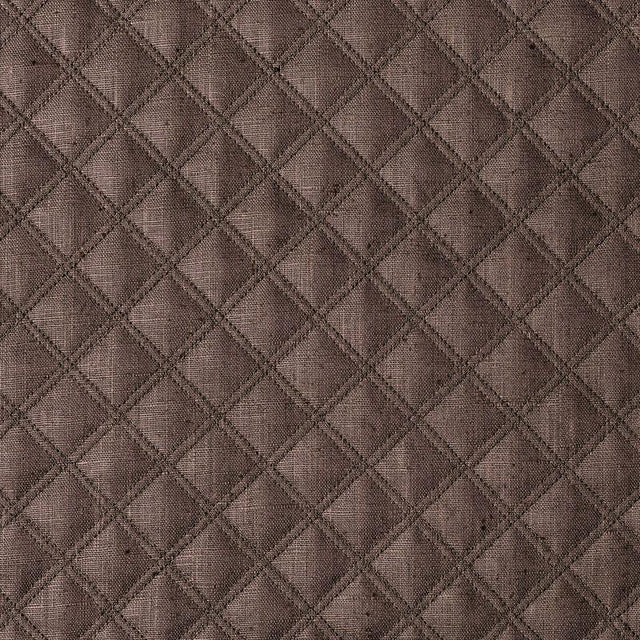 Schumacher Thayer Matelass Linen Espresso Fabric