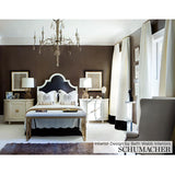 Schumacher Thayer Matelass Linen Espresso Fabric