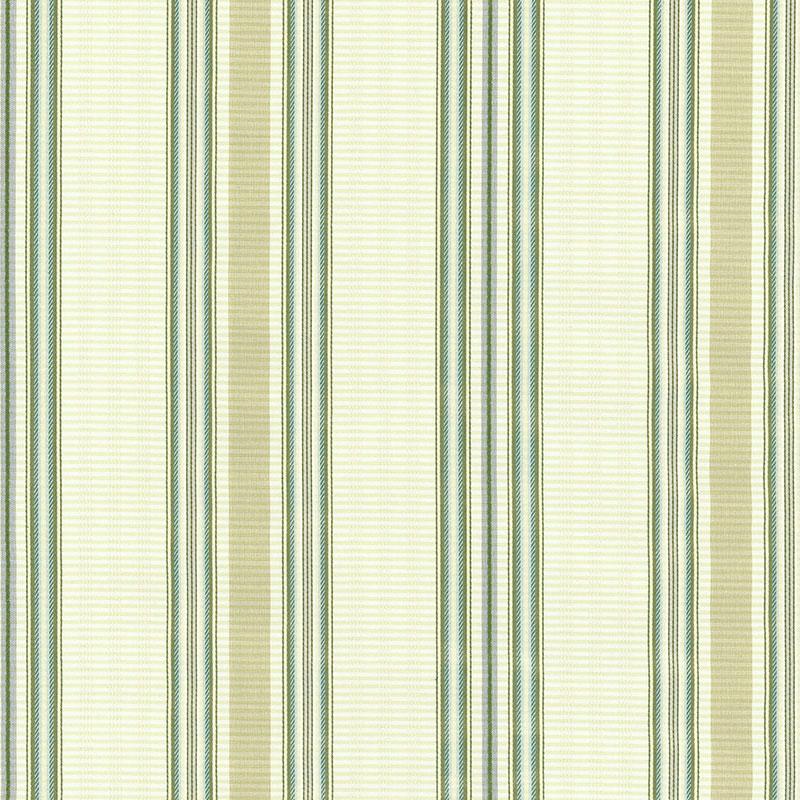 Schumacher Biella Silk Stripe Aqua Fabric