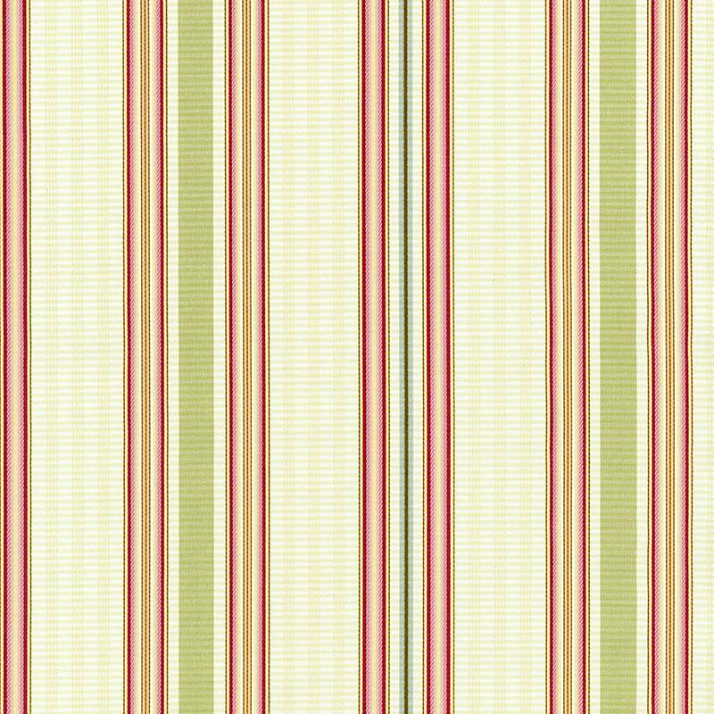 Schumacher Biella Silk Stripe Berry Fabric
