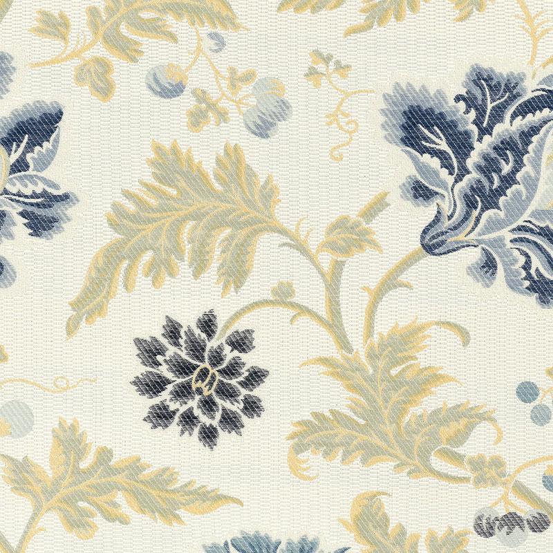 Schumacher Lampasso Flori Delft Fabric