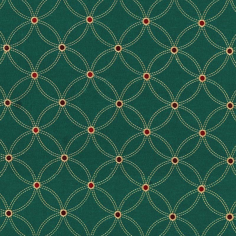 Schumacher Nexus Embroidery Smoky Teal Fabric