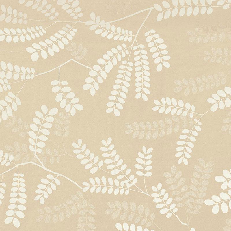 Schumacher Locust Leaves Sand Fabric