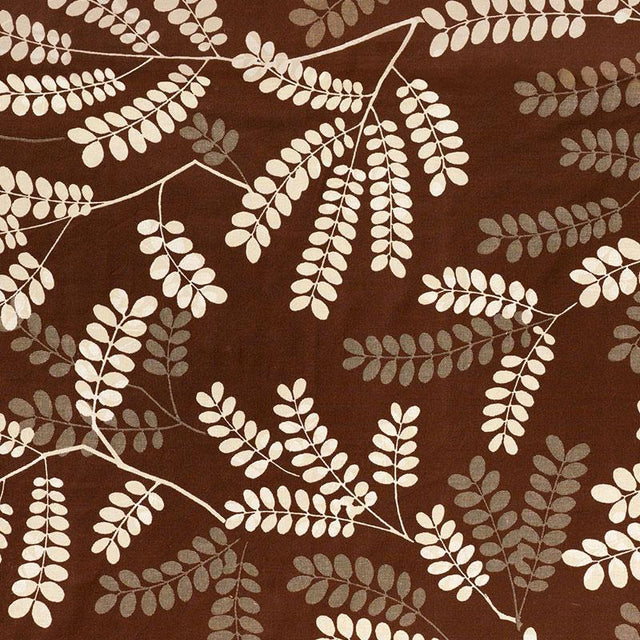 Schumacher Locust Leaves Bark Fabric