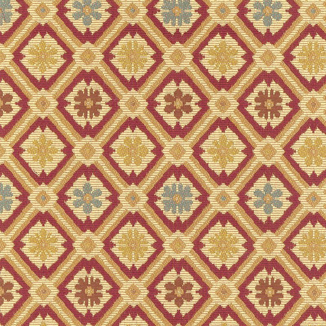 Schumacher Savonnerie Tapestry Garnet Fabric