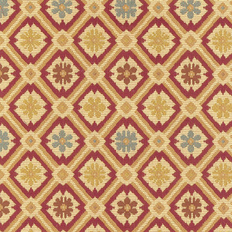 Schumacher Savonnerie Tapestry Garnet Fabric