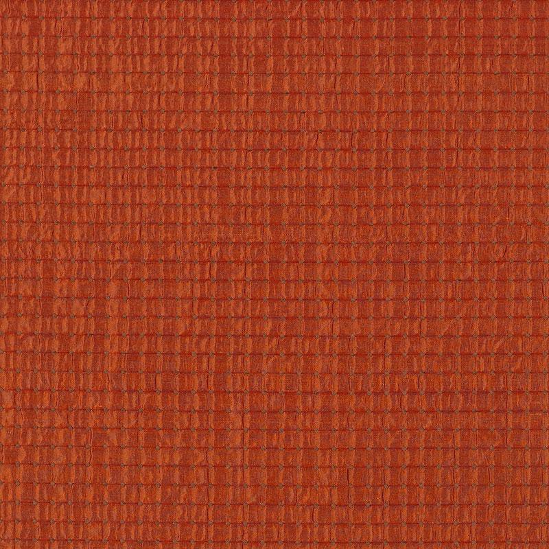 Schumacher Dotted Silk Weave Cinnamon Fabric