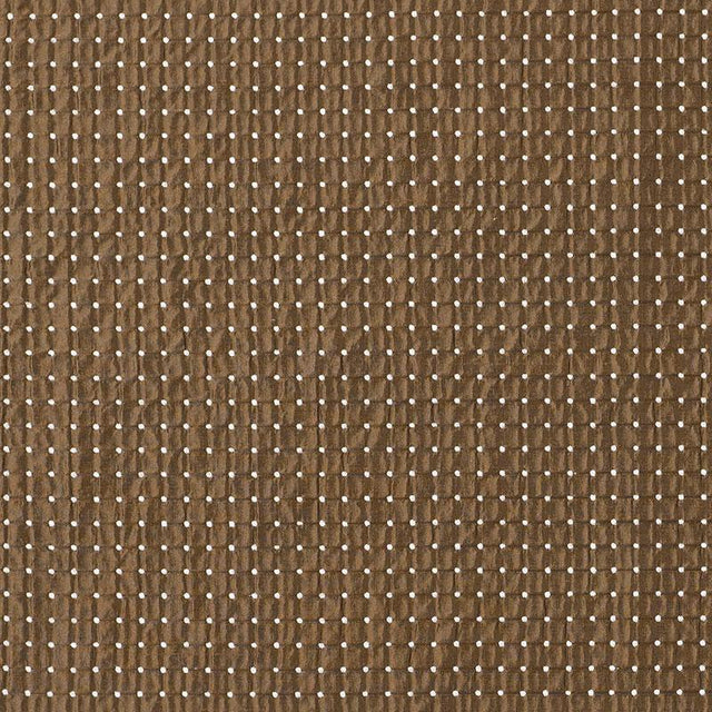 Schumacher Dotted Silk Weave Mocha Fabric