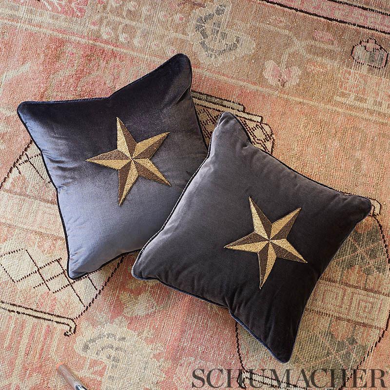 Schumacher Venetian Silk Velvet Graphite Fabric