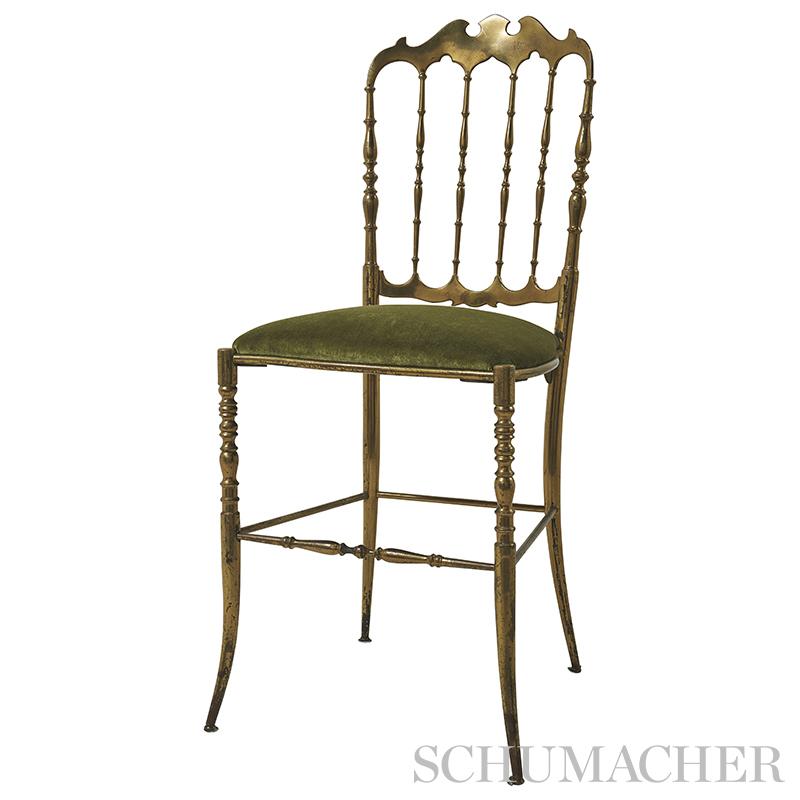 Schumacher Venetian Silk Velvet Olivine Fabric