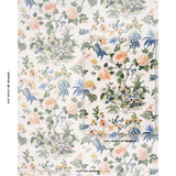 Schumacher Anshun Paprika & Blue Fabric