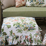 Schumacher Anshun Paprika & Blue Fabric