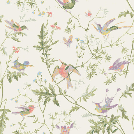 Cole & Son HUMMINGBIRDS SOFT MULTI-COLOUR Wallpaper