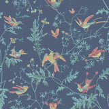 Cole & Son HUMMINGBIRDS INDIGO MULTI-COLOUR Wallpaper