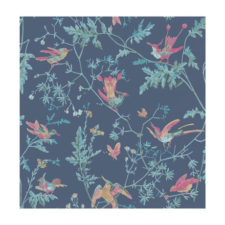 Cole & Son Hummingbirds Indigo Multi-Colour Wallpaper