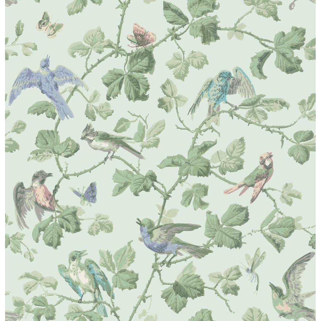 Cole & Son WINTER BIRDS DUCK EGG Wallpaper