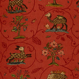 Schumacher La Menagerie Flame Red Fabric