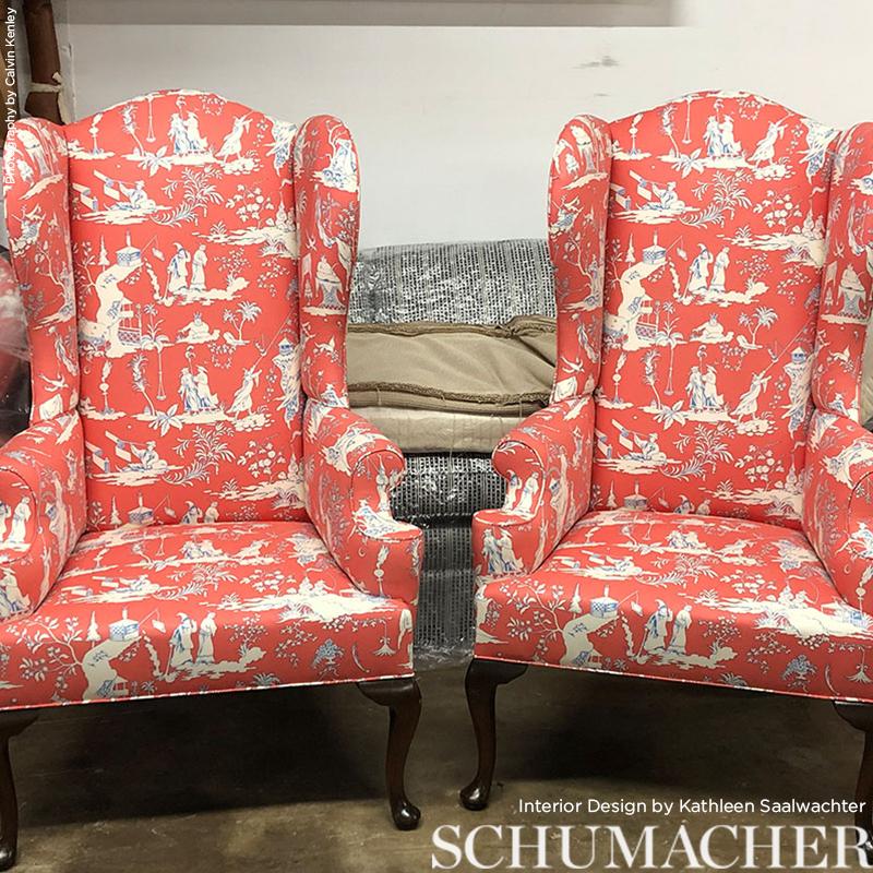 Schumacher Starry Night Mandarin Fabric