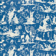 Schumacher Starry Night China Blue Fabric