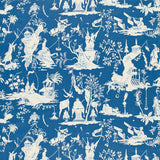 Schumacher Starry Night China Blue Fabric