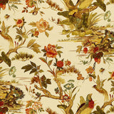Schumacher Le Faisan Chinoiserie Spice Fabric