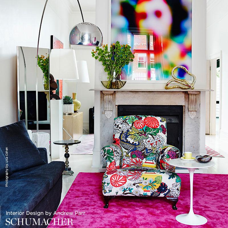 Schumacher Chiang Mai Dragon Alabaster Fabric