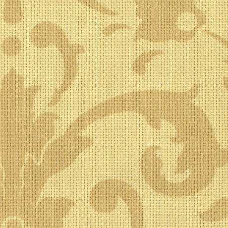 Schumacher Linwood Raffia Damask Straw Fabric