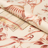 Schumacher Oiseaux Et Fleurs Cinnabar Fabric