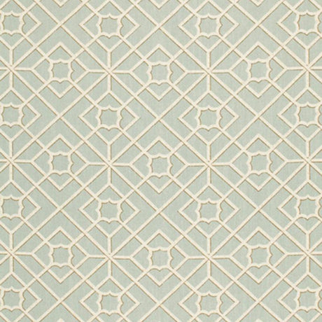 Schumacher Luan Fretwork Sky Fabric