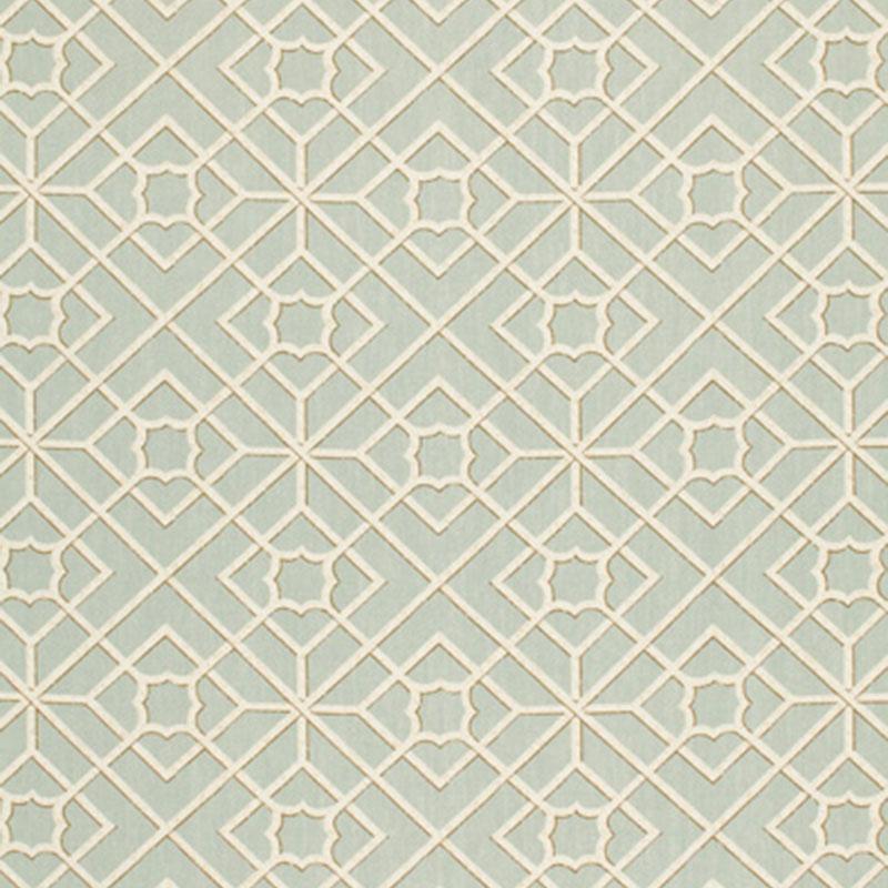 Schumacher Luan Fretwork Sky Fabric