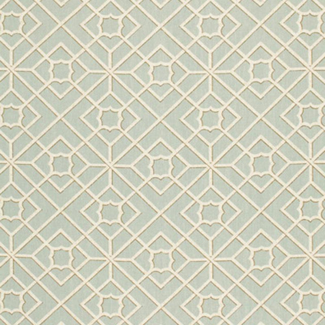 Schumacher Luan Fretwork Sky Fabric
