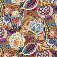 Schumacher Zanzibar Linen Print Cerulean Fabric