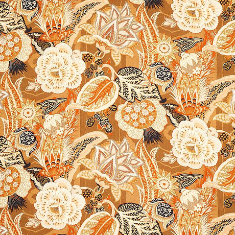 Schumacher Zanzibar Linen Print Sandalwood Fabric