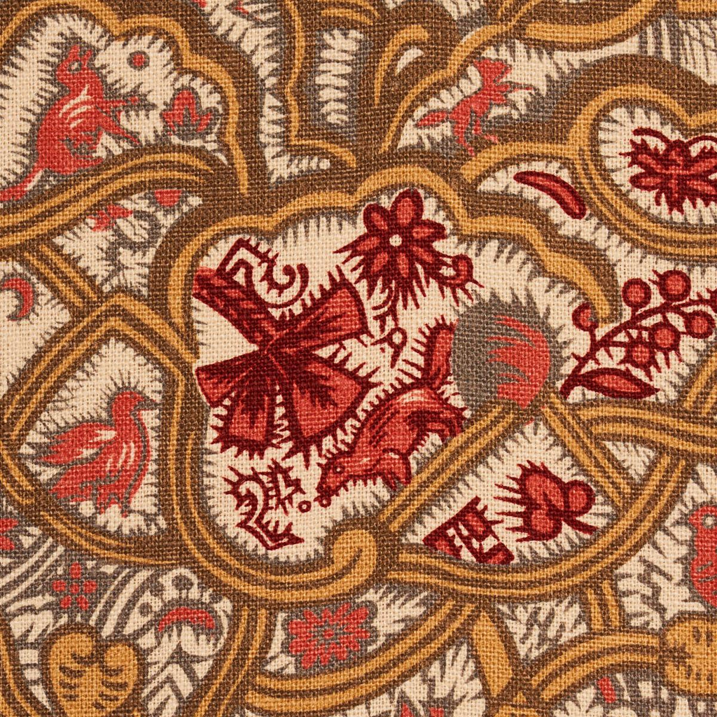 Schumacher Mandalay Tree Document Fabric