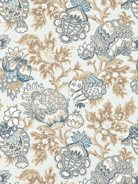 Scalamandre Canterbury Linen Print Sky Fabric