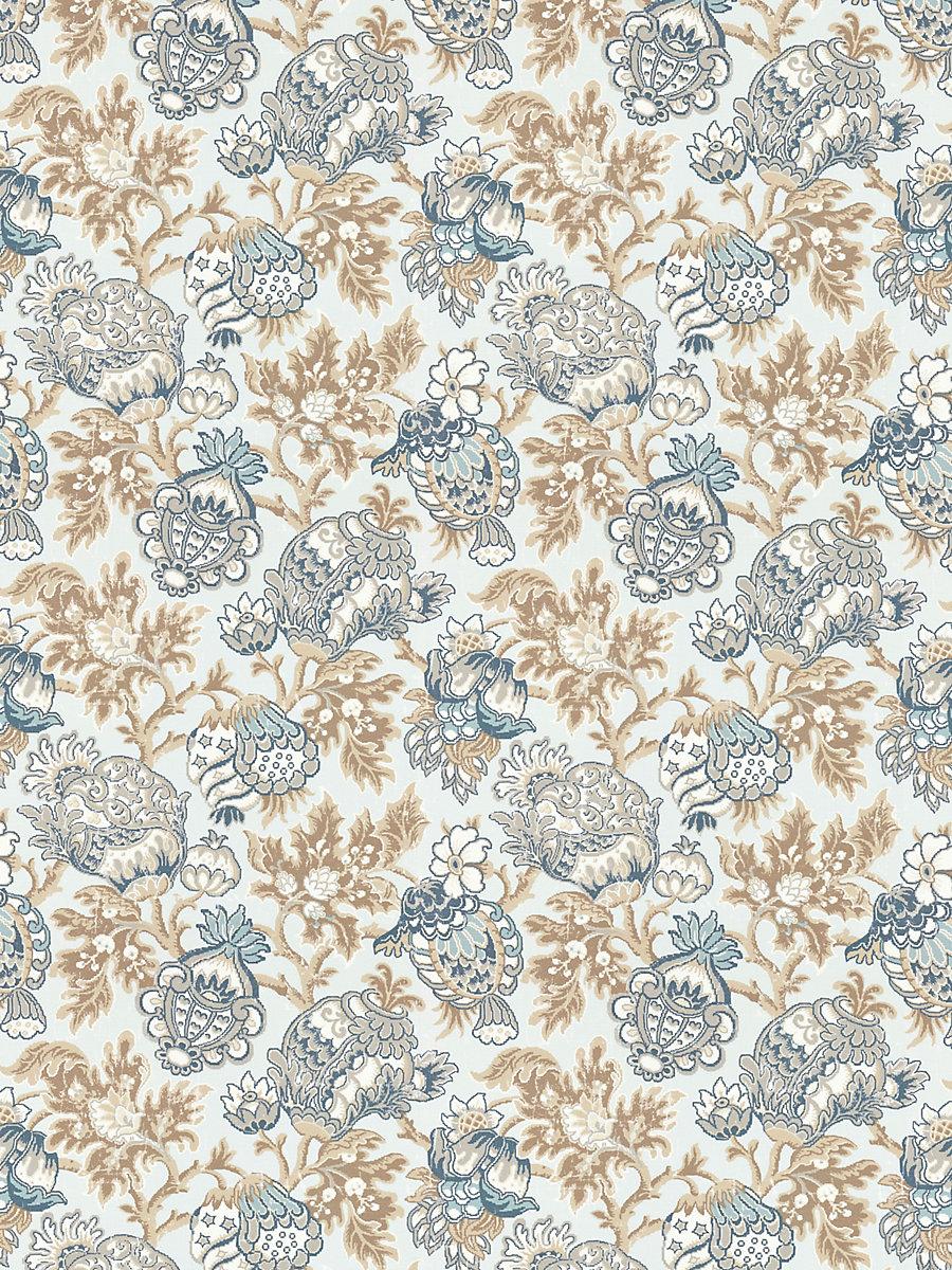Scalamandre Canterbury Linen Print Sky Fabric