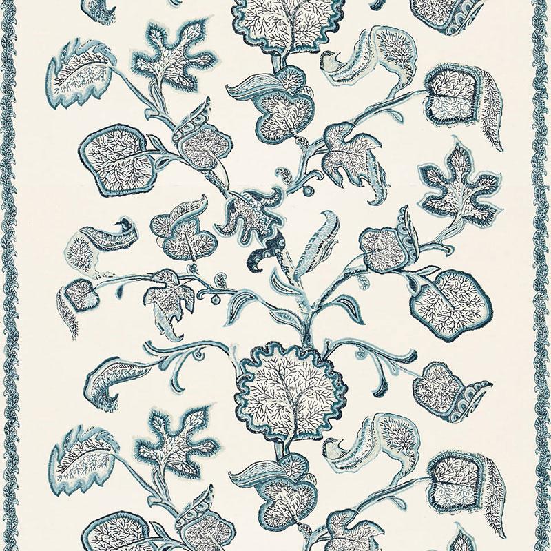 Schumacher Palampore Block Print Sapphire Fabric
