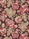 Scalamandre Canterbury Linen Print Mulberry Fabric