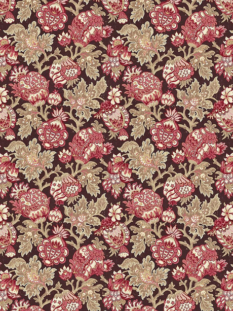 Scalamandre Canterbury Linen Print Mulberry Fabric