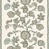 Schumacher Palampore Block Print Teal Fabric