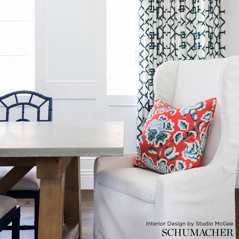 Schumacher Deco Flower Berry Fabric