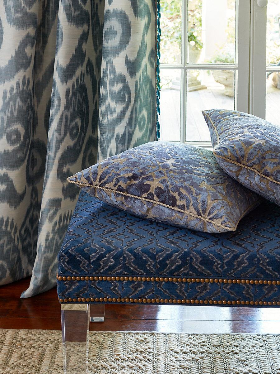 Scalamandre Palazzo Velvet Indigo Fabric
