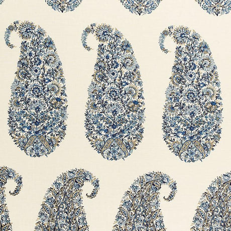 Schumacher Shirala Paisley Delft Fabric