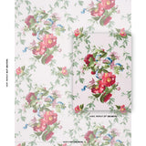 Schumacher Ellesmere Ribbon Floral Ivory Fabric