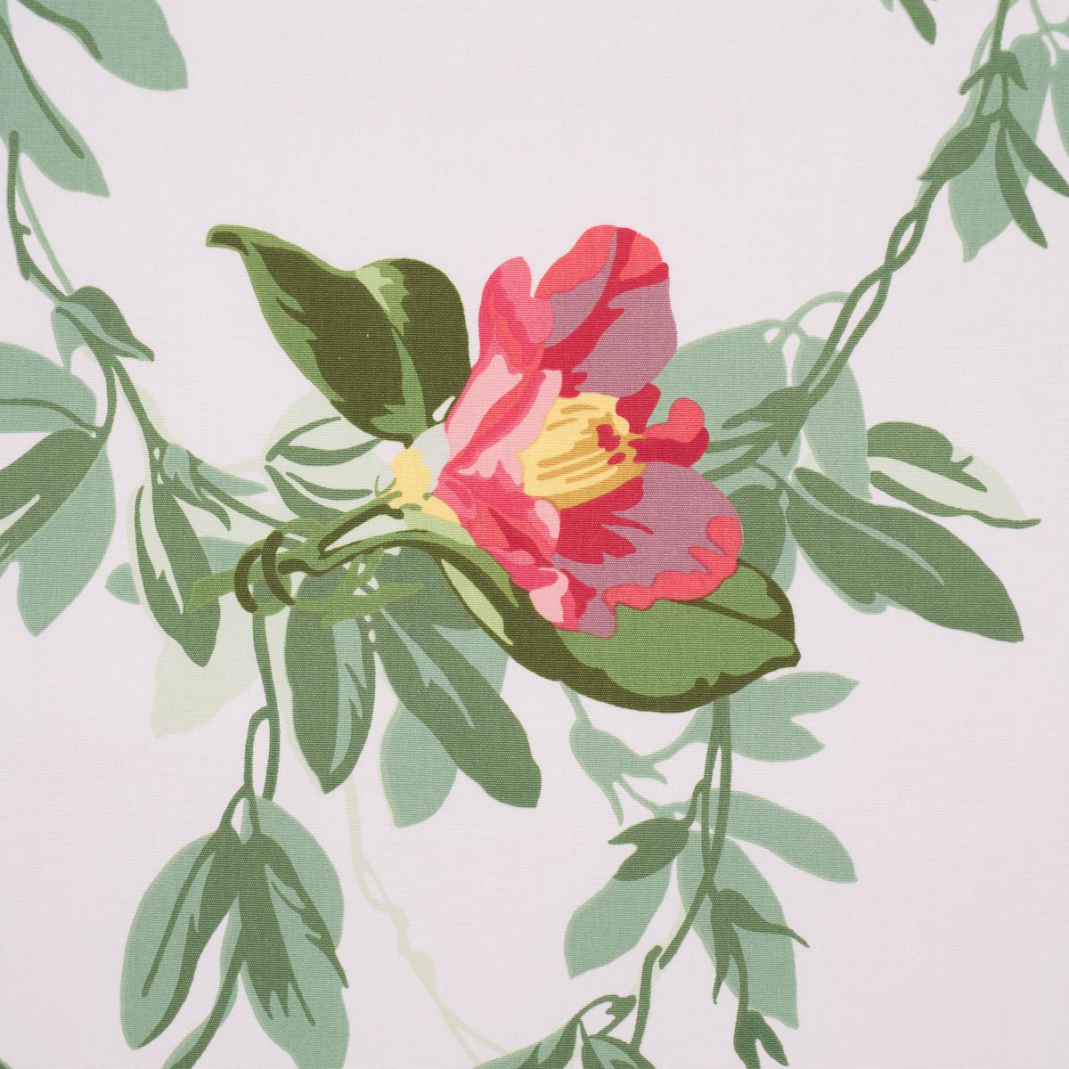 Schumacher Ellesmere Ribbon Floral Ivory Fabric