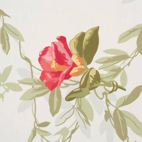 Schumacher Ellesmere Ribbon Floral Aqua Fabric