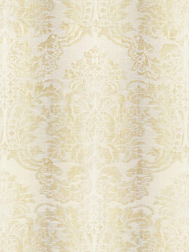 Scalamandre Sorrento Linen Damask Parchment Fabric